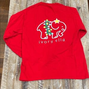 Ivory Ella womens Festive Red Long Sleeve Tee